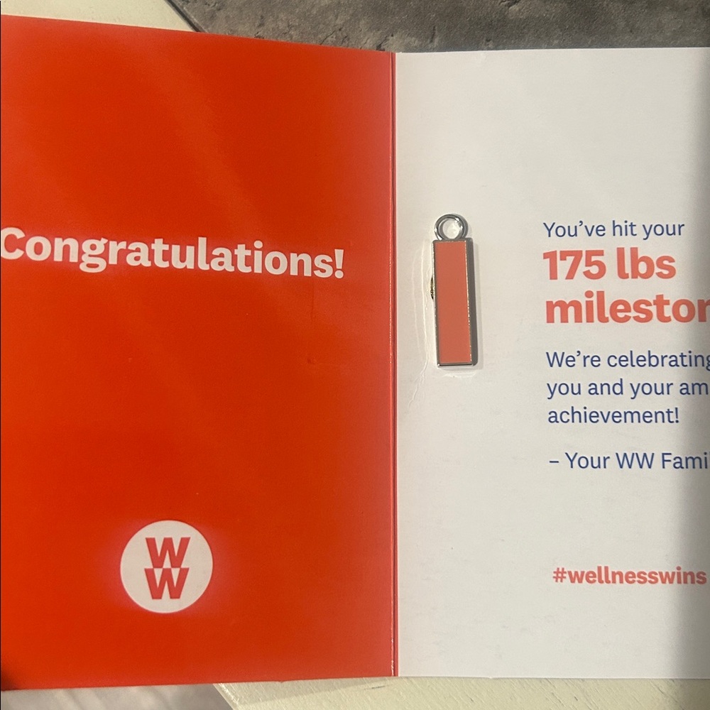 WW Weight watchers 175lb charm